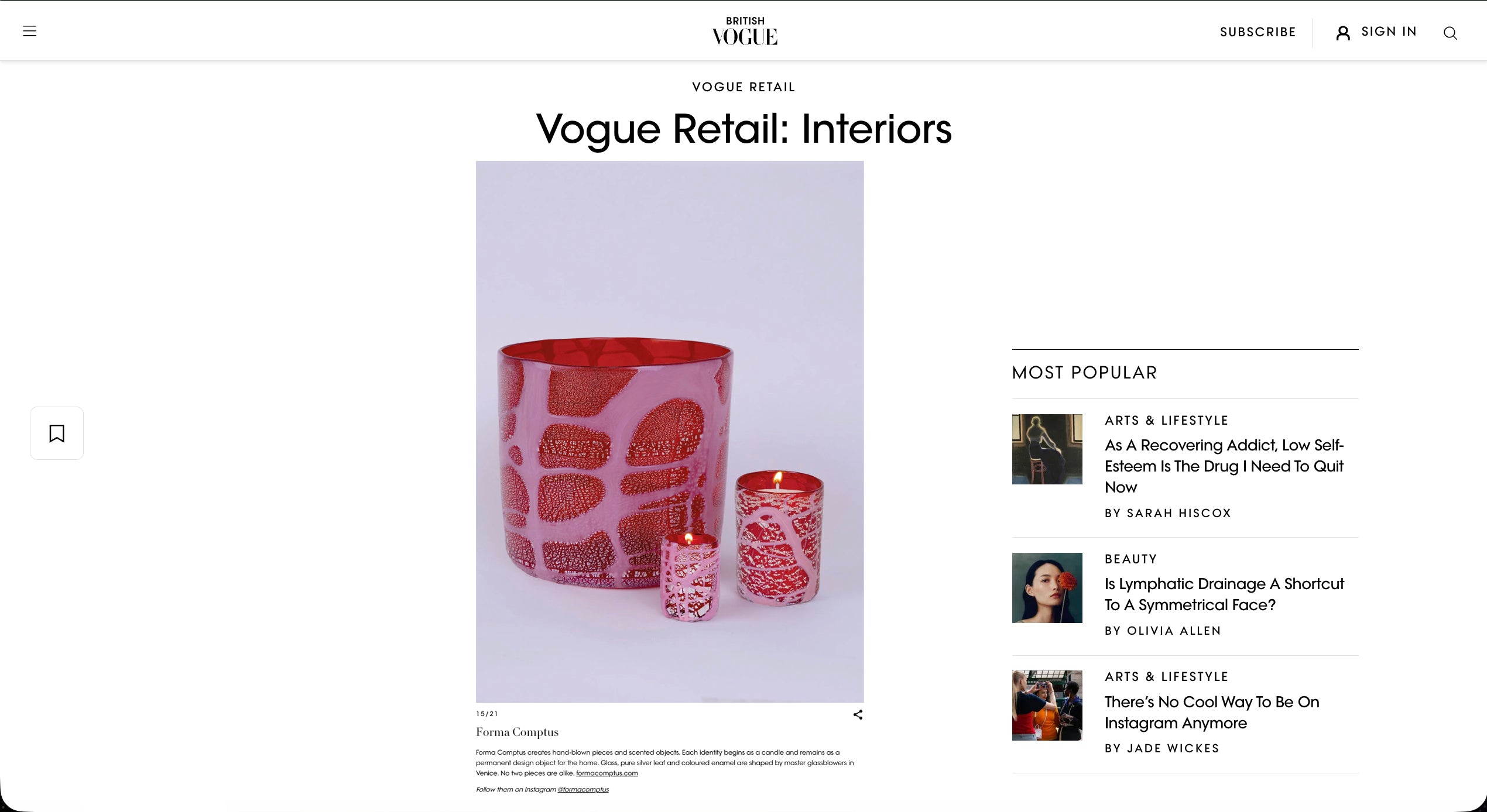 Forma Comptus for Vogue Retail: Interiors. June 2026