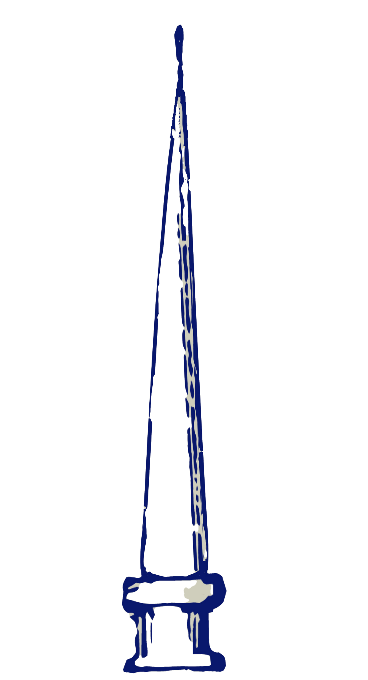 Sketched taper candle